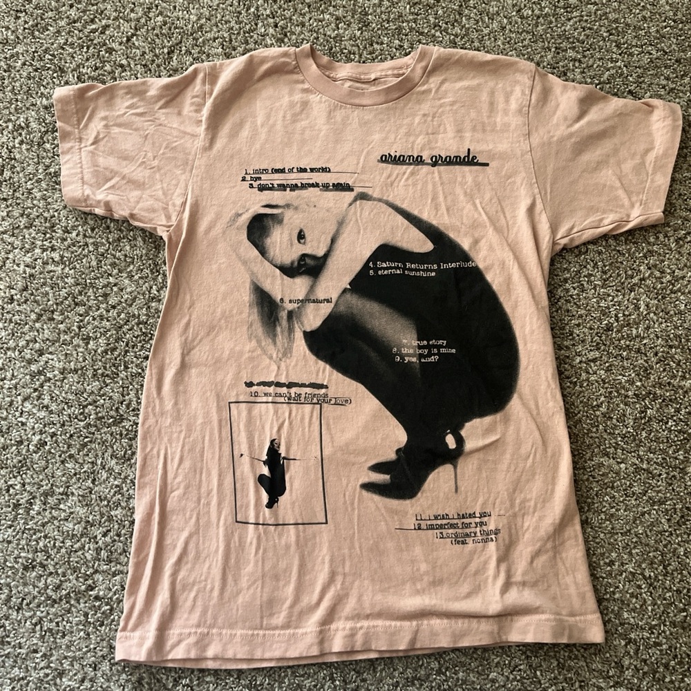 Ariana Grande Pink Graphic Relaxed T-Shirt